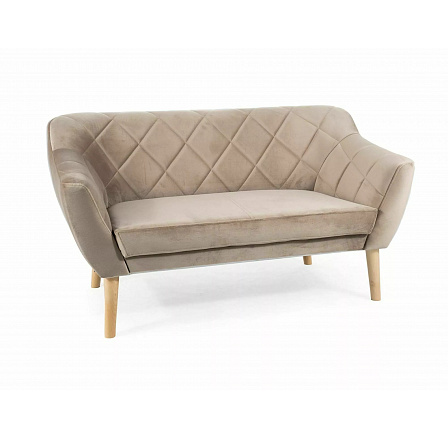 Pohovka KARO 2 VELVET, Béžový Bluvel 40/Buk Pohovka KARO 2 VELVET, Béžový Bluvel 40/Buk