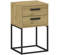 Noční stolek CADRO 2S 40 NR9, Dub Artisan/Černá