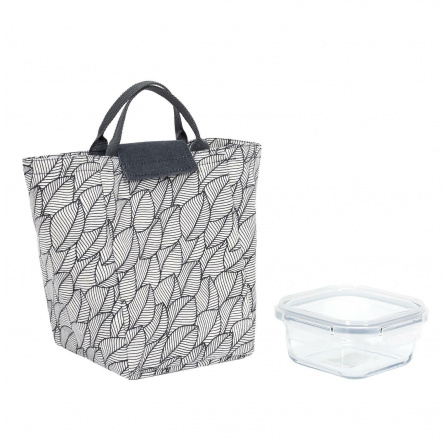 Sada Lunch box a termotaška šedé