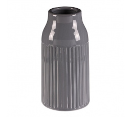 Váza keramická - glazovaná, šedá