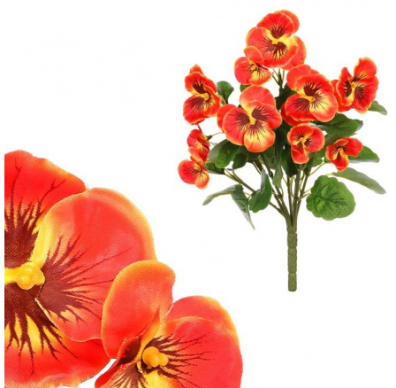 Maceška - umělá kytice, oranžová