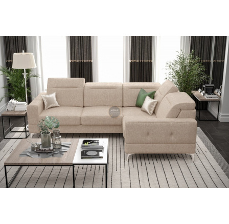 Rohová sedací souprava MALIBU 250X180 cm - pravá, béžová Rohová sedací souprava MALIBU 250X180 cm - pravá, béžová