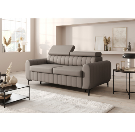 Sofa ZOYA 180 cm s italským rámem - přírodní kůže - Šedá kůže Sofa ZOYA 180 cm s italským rámem - přírodní kůže - Šedá kůže