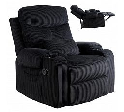 Rozkládací Křeslo TORRES Černý Manšestr