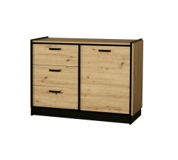 Komoda Karima 1D3S, dub artisan/černá