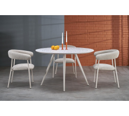 Jídelní stůl ARAMIS, Lastrico/Bílá