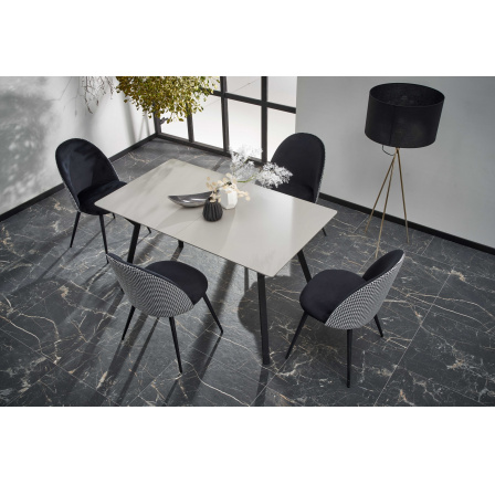 Jídelní stůl BALROG 2, světle šedá/černá