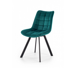 Jídelní židle K332 VELVET, Tyrkysový Bluvel 85/Černá