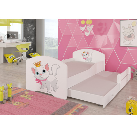 Dvojlůžko s matracemi PEPE II CAT 160x80 Bílá
