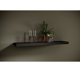 Závěsná police ANDREA 120x26 Black Shine