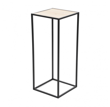 Květinový box ROH kovový černý 31x31x75 cm 876696