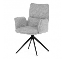 Jídelní židle, šedá, látka, DCH-D1328 SIL2