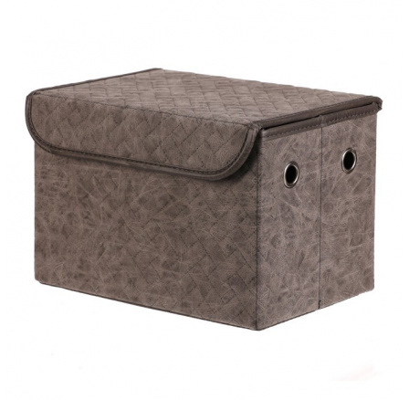 Koš regálový - látkový s víkem, šedá barva Koš regálový - látkový s víkem, šedá barva