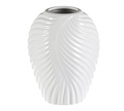 Váza keramická - glazovaná, bílá