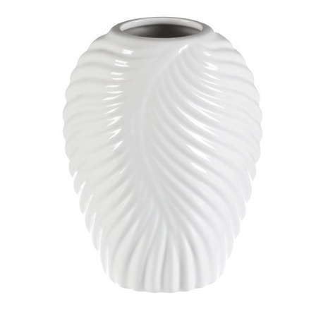Váza keramická - glazovaná, bílá