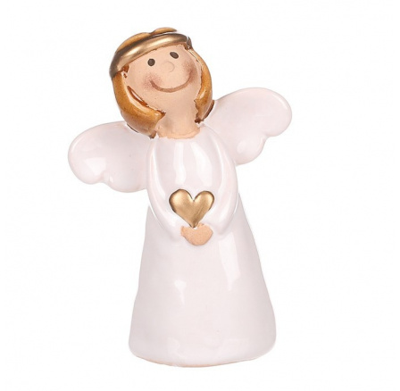 Anděl bílý držící srdce, keramika Anděl bílý držící srdce, keramika