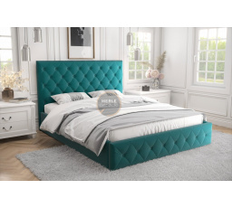 Postel ROMA - 180x200, Dřevěná, tyrkysová