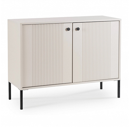 Komoda SOFT 104 cm Dvoudveřová Rýhovaná Kašmír