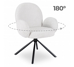 Otočná židle MUSSO Šedá Boucle