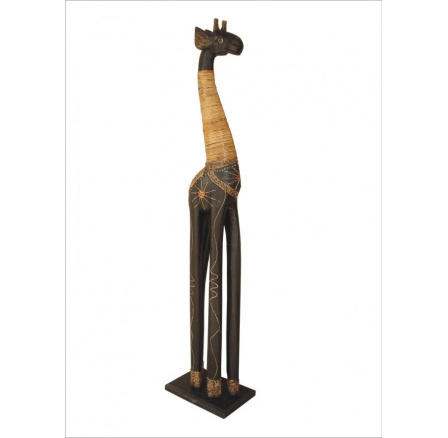 Žirafa stojící  textura černá 120 cm