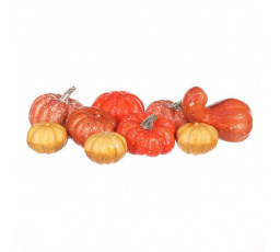 Dýně plastová - mix tvarů a 3 barev, cena za balení (9 ks)