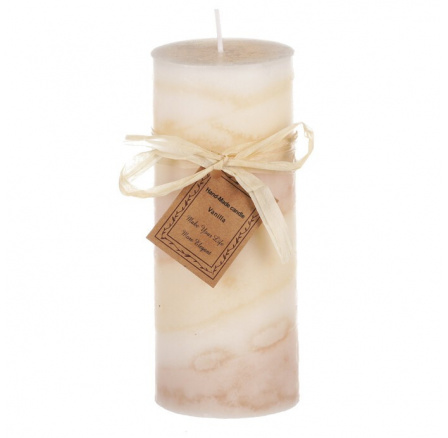 Svíčka - 367g vosku, vůně vanilky, barva krémová Svíčka - 367g vosku, vůně vanilky, barva krémová