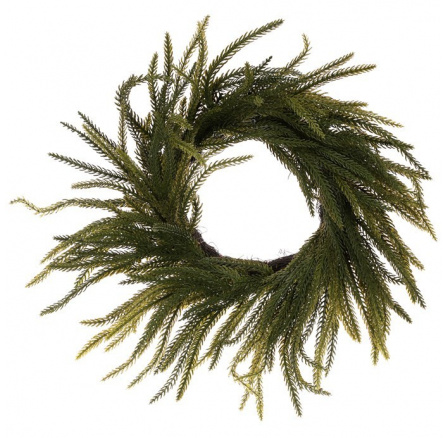 Věnec - pr. 33 cm, umělé jehličí, zelený Věnec - pr. 33 cm, umělé jehličí, zelený