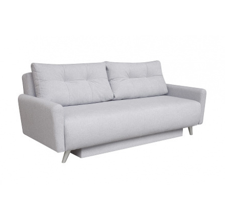 MELÁNIE 3R lux - rozkládací pohovka - látka světle šedomodrá SS 18, nožky stříbrná  (Mania 3R lux) "FN"(K250)