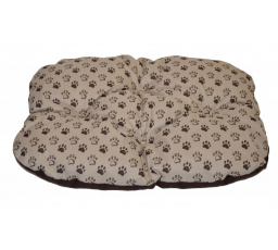 Podložka pro psa voděodolná zaoblená 60x45 cm tlapka béžová