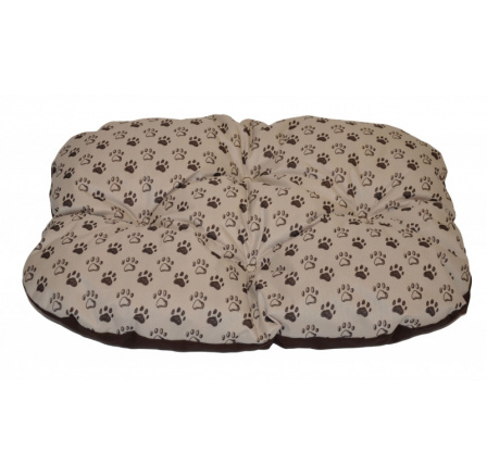 Podložka pro psa voděodolná zaoblená 60x45 cm tlapka béžová