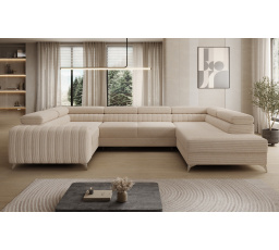 Rohová sedací souprava ve tvaru U LOUIS, Jarell 18  Pravá