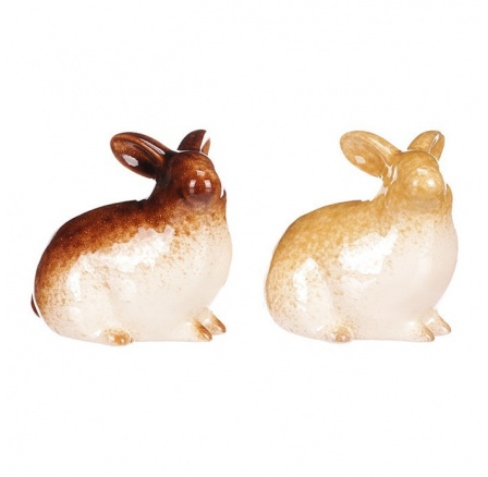 Zajíc - keramická figurka, mix 2 druhů, cena za 1 ks