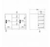 Komoda SIMPLICITY 236, Bílý lesk 