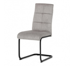 Jídelní židle, stříbrná, samet vintage, DCL-D1275 SIL4