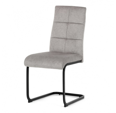 Jídelní židle, stříbrná, samet vintage, DCL-D1275 SIL4
