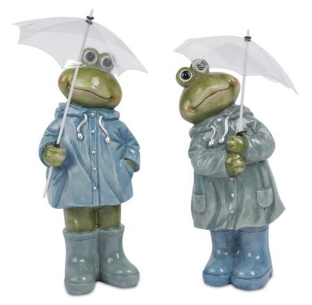 Žába v pláštěnce - polyresinová figurka, mix 2 druhů, cena za 1 ks