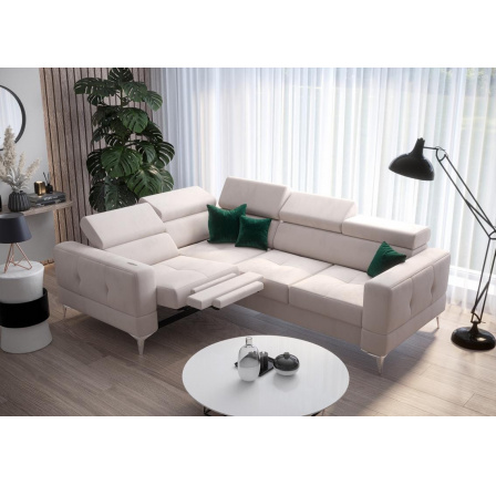 Rohová sedací souprava TOSCANIA , relax s funkcí spaní 185x250 - béžová, levá Rohová sedací souprava TOSCANIA , relax s funkcí spaní 185x250 - béžová, levá