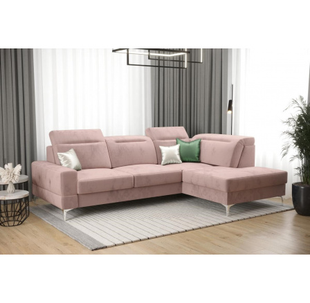 Rohová sedací souprava MALIBU MINI 180X250 - pravá, růžová Rohová sedací souprava MALIBU MINI 180X250 - pravá, růžová