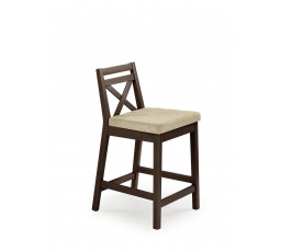 Barová židle BORYS LOW, tmavý ořech /Lars 07