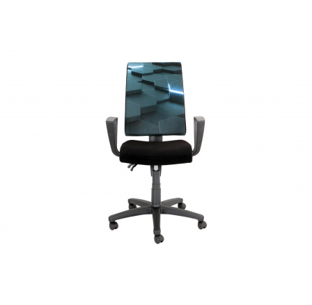 židle PROXIMA virtual, černá/modrá