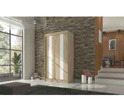 Posuvná skříň s lacobelem KAREN 120 Sonoma+White Lacobel