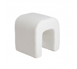 puf HUGILL ecru v látce TEDDY 40x40x40 cm 704574