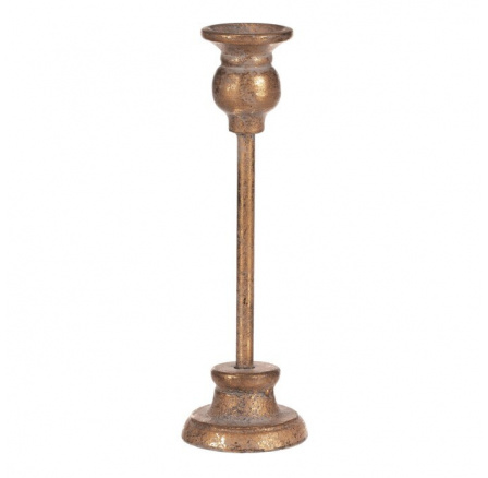 Svícen vysoký kovový - výška 23 cm, na podstavci, zlatý Svícen vysoký kovový - výška 23 cm, na podstavci, zlatý