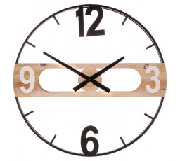Hodiny nástěnné MDF a kov, 60cm