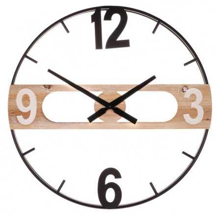 Hodiny nástěnné MDF a kov, 60cm