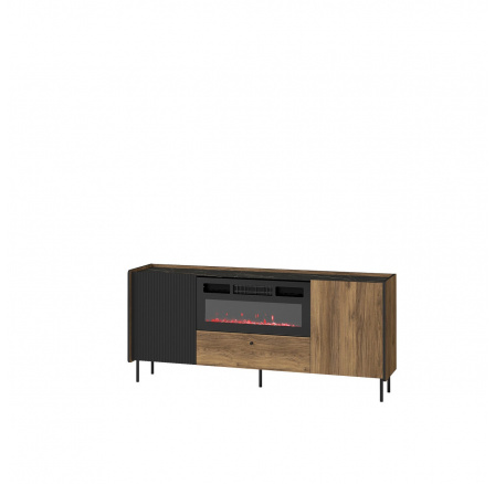 Systém "PRESTIGO" P16 (Komoda kom.) - Barva: černá/san sebastian Systém "PRESTIGO" P16 (Komoda kom.) - Barva: černá/san sebastian