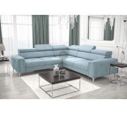 Rohová sedací souprava ORION I s funkcí spaní 255×255 cm - modrá, pravá