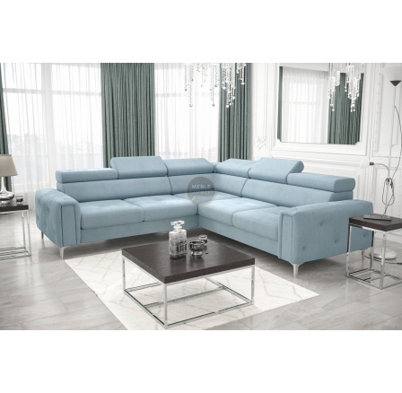 Rohová sedací souprava ORION I s funkcí spaní 255×255 cm - modrá, pravá Rohová sedací souprava ORION I s funkcí spaní 255×255 cm - modrá, pravá