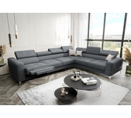 Rohová sedací souprava TOSCANIA MAX , relax 320×250 - šedá , pravá