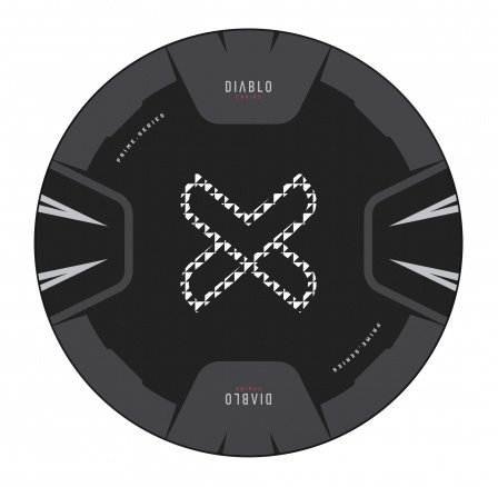 Herní protiskluzová podložka pod křeslo Diablo Chairs, černo-bílá